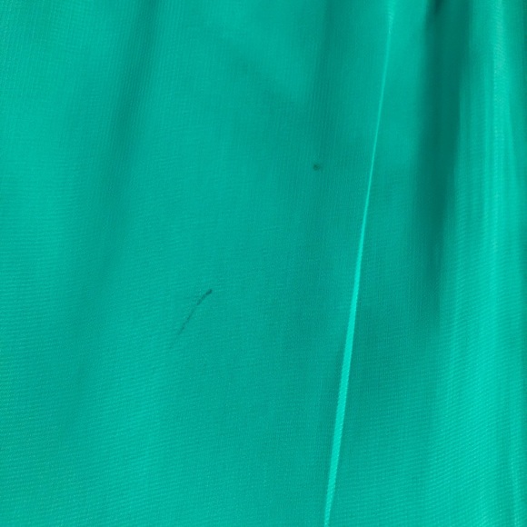 Teal 2 layer elastic waist chiffon skirt - Picture 4 of 5
